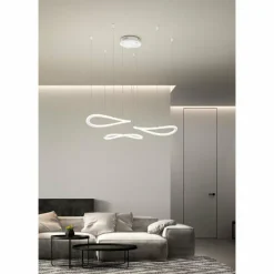 Luminaires Fabas Luce Suspension Fabas Luce Tirreno LED Blanc, 3 lumières* Éclairage Led