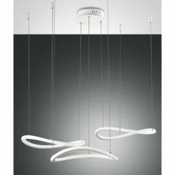 Luminaires Fabas Luce Suspension Fabas Luce Tirreno LED Blanc, 3 lumières* Éclairage Led
