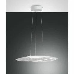 Luminaires Fabas Luce Suspension Fabas Luce Vela LED Blanc, 1 lumière