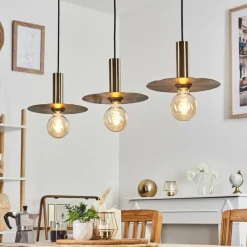 hofstein Suspension Faido Noir, 3 lumières