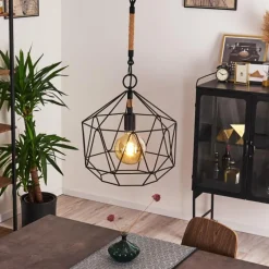 Lampes Vintages & Rétros-hofstein Suspension Favorita Noir, 1 lumière
