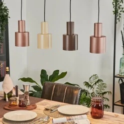 hofstein Suspension Fessade Noir, 4 lumières