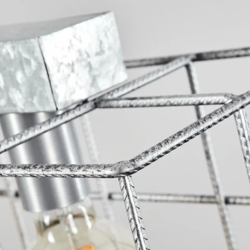 Lampes Industrielles-hofstein Suspension Fevaag Argenté, 4 lumières