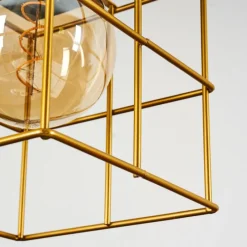 Lampes Dorées-hofstein Suspension Fevaag Noir, 1 lumière