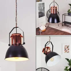 hofstein Suspension Fieberbrunn Cuivre, Noir, 1 lumière