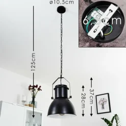 hofstein Suspension Fieberbrunn Noir, 1 lumière