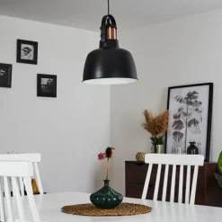 Lampes Industrielles-hofstein Suspension Fieberbrunn Noir, 1 lumière