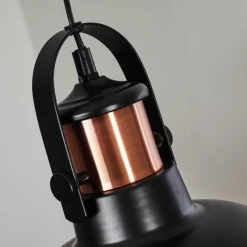 Lampes Industrielles-hofstein Suspension Fieberbrunn Noir, 1 lumière