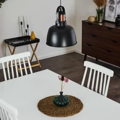 Lampes Industrielles-hofstein Suspension Fieberbrunn Noir, 1 lumière