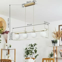 hofstein Suspension Finnseter Champagne, 4 lumières