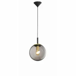Luminaires Scandinaves-Luminaires Fischer & Honsel Suspension Fischer & Honsel living Dini Noir, 1 lumière