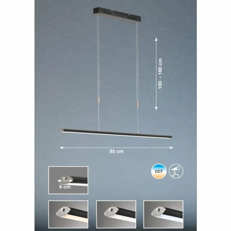 Luminaires Fischer & Honsel Suspension Fischer & Honsel Beat TW LED Noir, 1 lumière* Suspensions