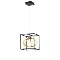 Lampes Dorées-Luminaires Fischer & Honsel Suspension Fischer & Honsel Gesa LED Noir, 1 lumière