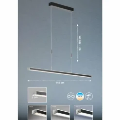 Luminaires Fischer & Honsel Suspension Fischer & Honsel Vitan TW LED Noir, 1 lumière* Éclairage Led