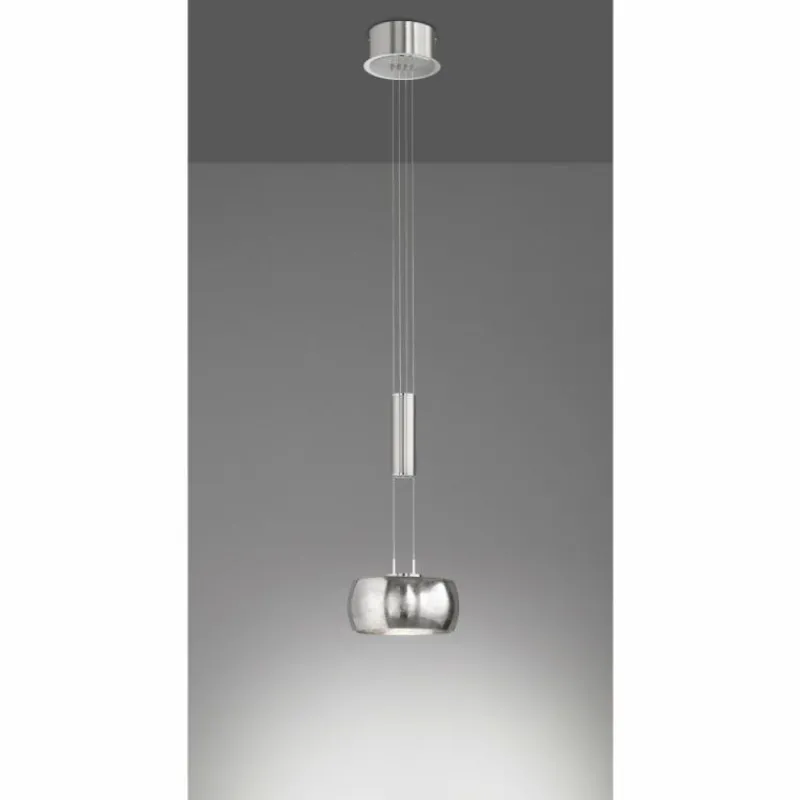 Luminaires Fischer & Honsel Suspension Fischer & Honsel Colette LED Nickel mat, 1 lumière* Suspensions