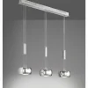 Luminaires Fischer & Honsel Suspension Fischer & Honsel Colette LED Nickel mat, 3 lumières* Suspensions