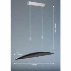 Luminaires Fischer & Honsel Suspension Fischer & Honsel Colmar LED Nickel mat, 5 lumières* Éclairage Led