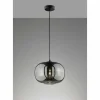 Suspension Verre Fumé-Luminaires Fischer & Honsel Suspension Fischer & Honsel Ink Noir, 1 lumière