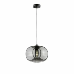 Suspension Verre Fumé-Luminaires Fischer & Honsel Suspension Fischer & Honsel Ink Noir, 1 lumière