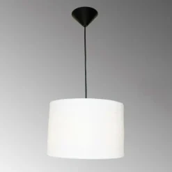 Lampes En Tissu-Luminaires Fischer & Honsel Suspension Fischer & Honsel Vigo Noir, 1 lumière