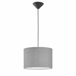 Lampes En Tissu-Luminaires Fischer & Honsel Suspension Fischer & Honsel Vigo Noir, 1 lumière