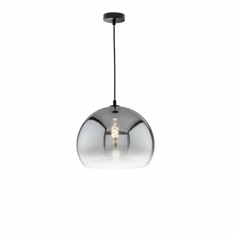 Suspension Verre Fumé-Luminaires Fischer & Honsel Suspension Fischer & Honsel Amos Noir, 1 lumière