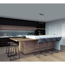 Suspension Verre Fumé-Luminaires Fischer & Honsel Suspension Fischer & Honsel Bill LED Noir, 1 lumière