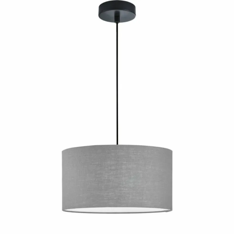 Lampes En Tissu-Luminaires Fischer & Honsel Suspension Fischer & Honsel Teramo Noir, 3 lumières