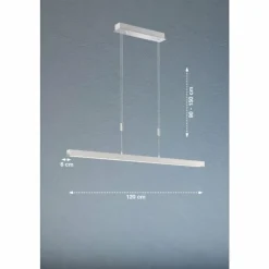 Luminaires Fischer & Honsel Suspension Fischer & Honsel Vito LED Nickel mat, 1 lumière* Suspensions