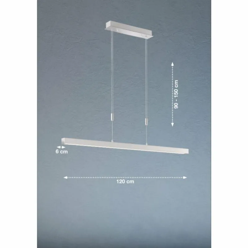 Luminaires Fischer & Honsel Suspension Fischer & Honsel Vito LED Nickel mat, 1 lumière* Suspensions