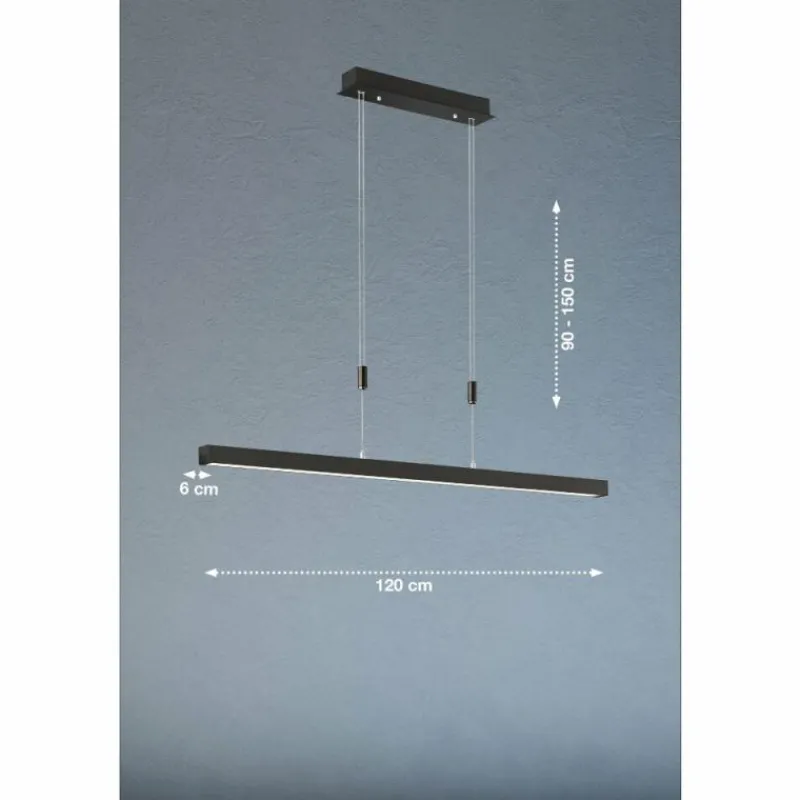 Luminaires Fischer & Honsel Suspension Fischer & Honsel Vito LED Noir, 1 lumière* Suspensions