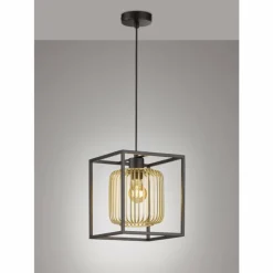 Lampes Dorées-Luminaires Fischer & Honsel Suspension Fischer & Honsel Caydo Noir, 1 lumière