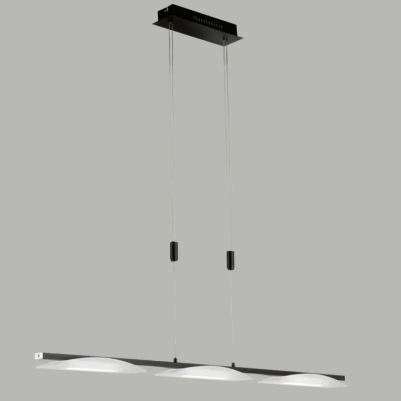Luminaires Fischer & Honsel Suspension Fischer & Honsel Kop LED Noir, 3 lumières