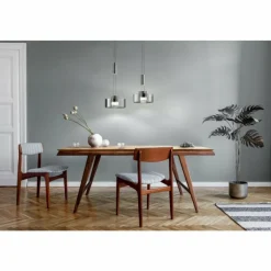 Suspension Verre Fumé-Luminaires Fischer & Honsel Suspension Fischer & Honsel Lavin LED Nickel mat, 2 lumières