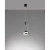 Suspension Verre Fumé-Luminaires Fischer & Honsel Suspension Fischer & Honsel Arosa LED Noir, 1 lumière