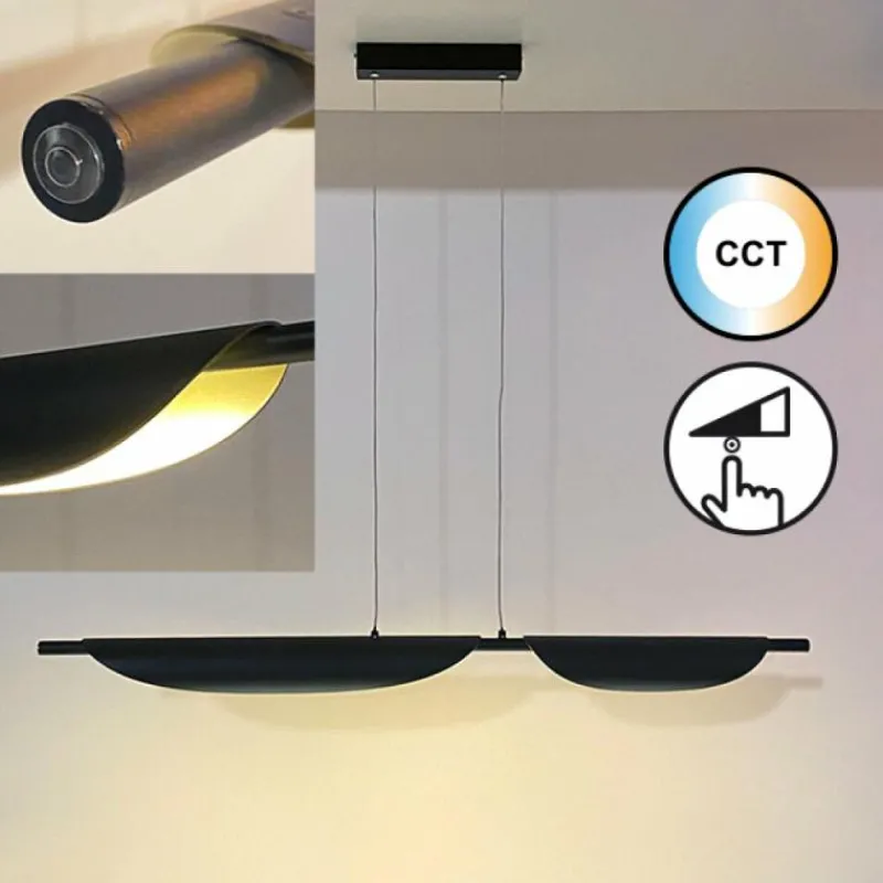 Luminaires Fischer & Honsel Suspension Fischer & Honsel Skal LED Noir, 1 lumière* Éclairage Led