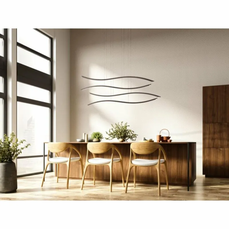 Luminaires Fischer & Honsel Suspension Fischer & Honsel Fisk LED Noir, 1 lumière, Télécommandes* Éclairage Led