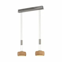 Luminaires Fischer & Honsel Suspension Fischer & Honsel SHINEWOOD LED Nickel mat, 2 lumières* Suspensions