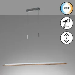 Luminaires Fischer & Honsel Suspension Fischer & Honsel SHINE-WOOD LED Nickel mat, 1 lumière* Suspensions