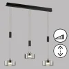Suspension Verre Fumé-Luminaires Fischer & Honsel Suspension Fischer & Honsel Lavin LED Noir, 3 lumières