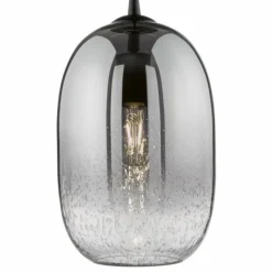 Suspension Verre Fumé-Luminaires Fischer & Honsel Suspension Fischer-Honsel Trace Noir, 1 lumière