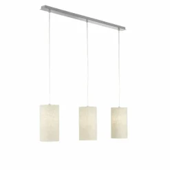 Lampes En Tissu-Luminaires Fischer & Honsel Suspension Fischer-Honsel Thor Nickel mat, 3 lumières