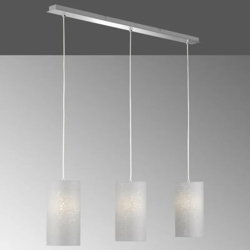 Lampes En Tissu-Luminaires Fischer & Honsel Suspension Fischer-Honsel Thor Chrome, 3 lumières