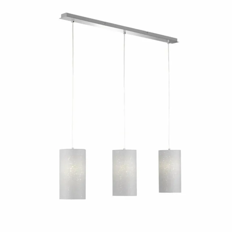 Lampes En Tissu-Luminaires Fischer & Honsel Suspension Fischer-Honsel Thor Chrome, 3 lumières