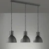 Lampes Industrielles-Luminaires Fischer & Honsel Suspension Fischer-Honsel London Noir, 3 lumières