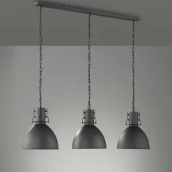 Lampes Industrielles-Luminaires Fischer & Honsel Suspension Fischer-Honsel London Noir, 3 lumières