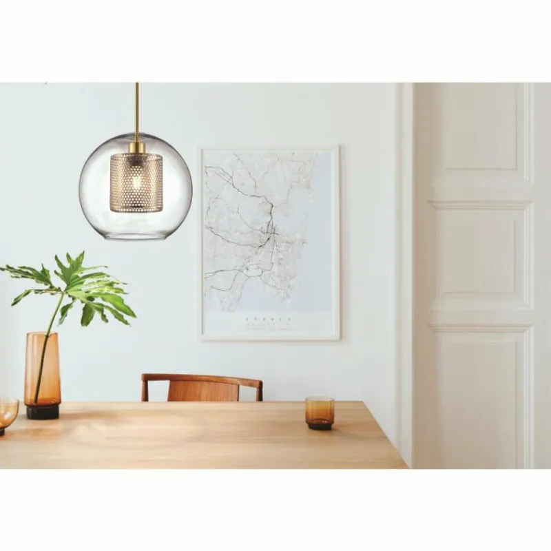 Luminaires Fischer & Honsel Suspension Fischer-Honsel Jura Bronze, 1 lumière