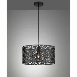 Luminaires Fischer & Honsel Suspension Fischer-Honsel Ted Noir, 1 lumière* Suspensions