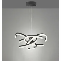 Luminaires Fischer & Honsel Suspension Fischer-Honsel Sund TW LED Noir, 4 lumières* Éclairage Led