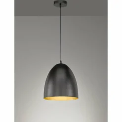 Lampes Dorées-Luminaires Fischer & Honsel Suspension Fischer-Honsel Mylon Noir, 1 lumière